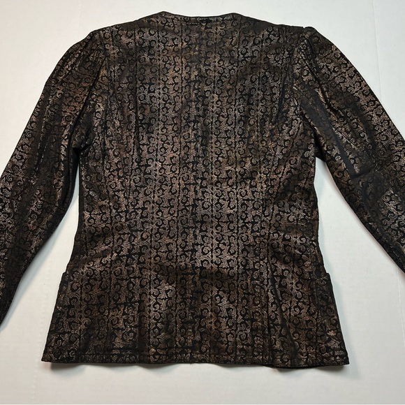 Vintage Begedor Italia leather jacket in black and bronze - Picture 2 of 10